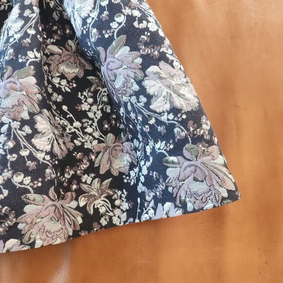 Bonnie Jean Girls Dress 3T Navy Pink Brocade Holiday Christmas Outfit - Picture 7 of 14